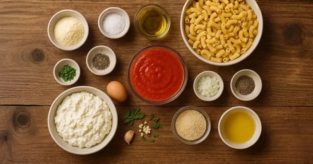pasta al forno con polpette di ricotta